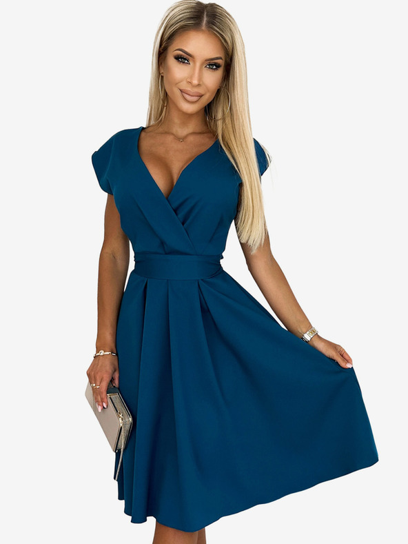 numoco Рокля с разкроено деколте - морски цвят Numoco SCARLETT