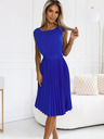 numoco Плисирана рокля с къс ръкав - синя Numoco LILA
