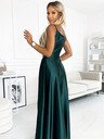 numoco Елегантна макси рокля без презрамки от сатен - зелена Numoco CHIARA