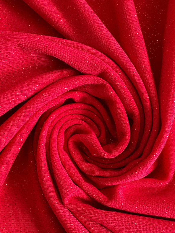 numoco Класическа рокля с изрязан гръб - червена с блясък Numoco ELEONORA