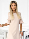 numoco Рокля с трапец и панделка - бежова Numoco NEVA