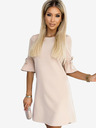 numoco Рокля с трапец и панделка - бежова Numoco NEVA