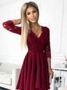 numoco Рокля с по-дълъг гръб и деколте - бордо Numoco NICOLLE