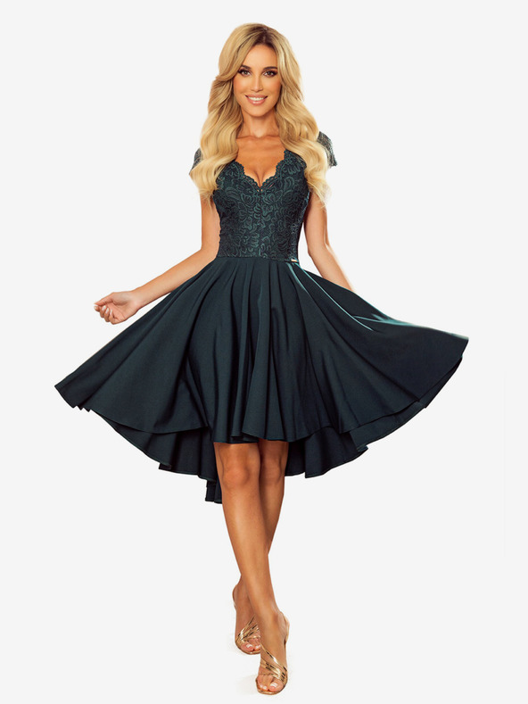 numoco Изключителна рокля с дантела - зелена Numoco PATRICIA