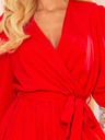 numoco Дамска рокля с деколте - червена Numoco BINDY