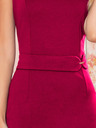 numoco Елегантна миди рокля с колан - бургундско Numoco TAMARA