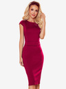 numoco Елегантна миди рокля с колан - бургундско Numoco TAMARA