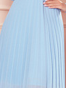 numoco Рокля с дълъг ръкав и плисирано деколте - светлосиня Numoco ISABELLE