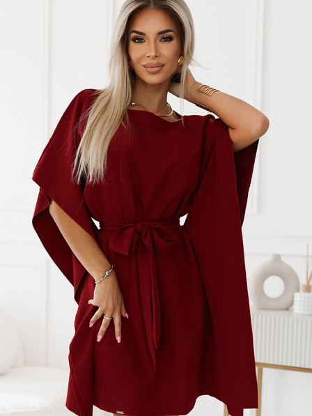 numoco Рокля с пеперуди Numoco SOFIA с връзка на талията