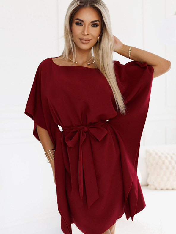 numoco Рокля с пеперуди Numoco SOFIA с връзка на талията