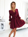 numoco Дамска рокля с деколте - бургундско Numoco BINDY