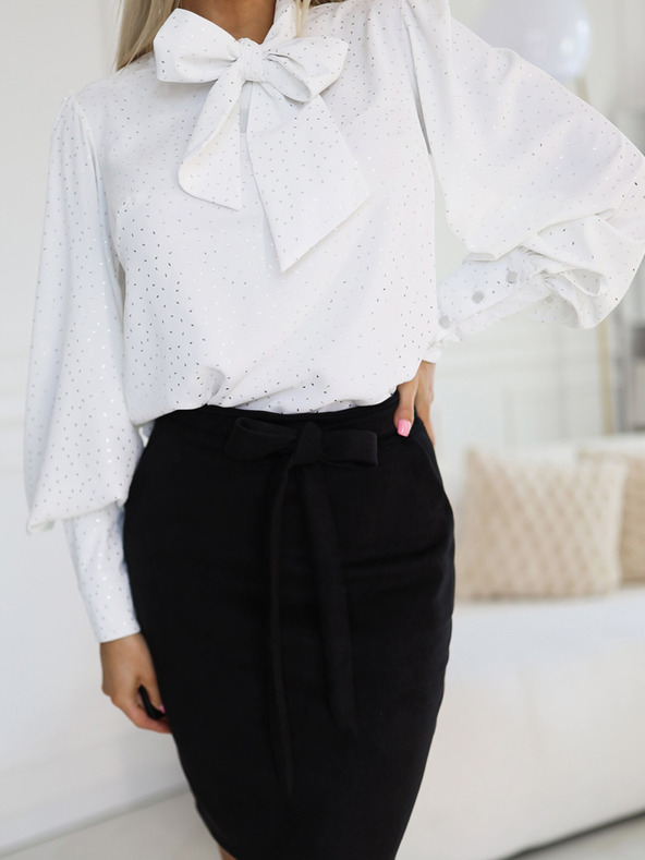 numoco Пола от велур с връзки - черна Numoco