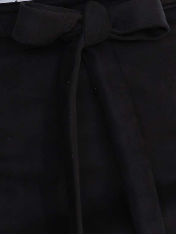 numoco Пола от велур с връзки - черна Numoco