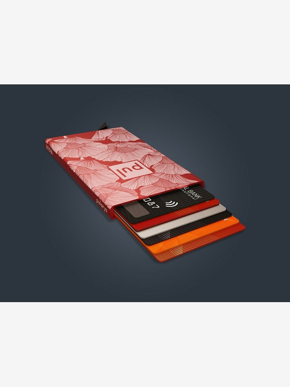 Pularys Дамски калъф за документи Pularys - маково червено