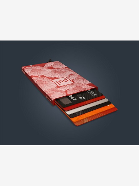 Pularys Дамски калъф за документи Pularys - маково червено