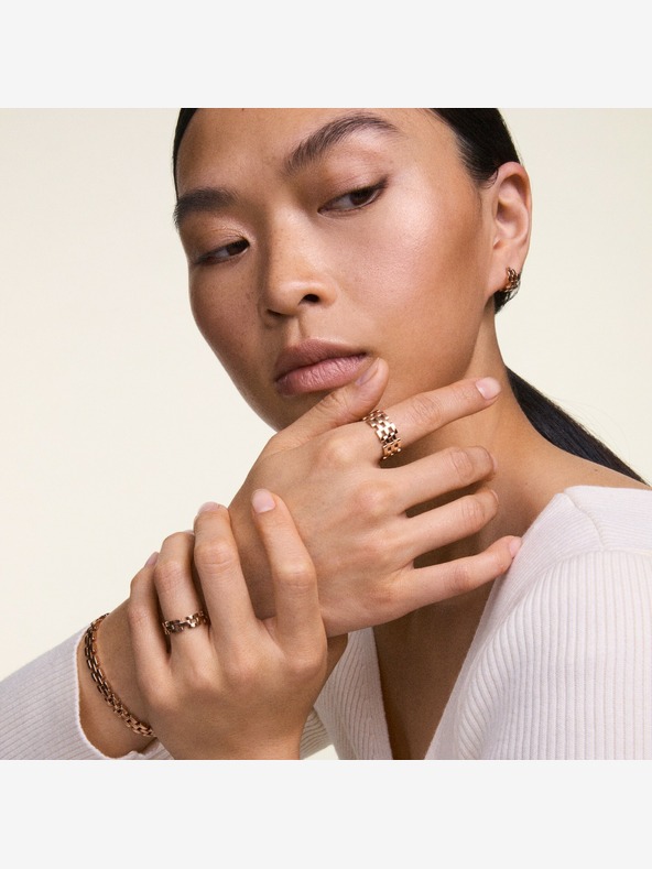 Daniel Wellington Дамски обеци от стомана с розово злато Daniel Wellington 5-Link