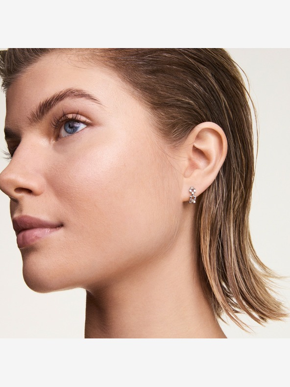 Daniel Wellington Дамски сребърни стоманени обеци Daniel Wellington с 3 връзки