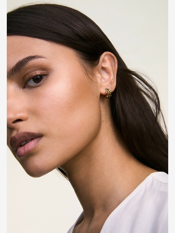 Daniel Wellington Дамски златни стоманени обеци Daniel Wellington 5-Link