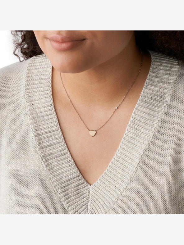 Fossil Дамски стоманен медальон Fossil JF03081791