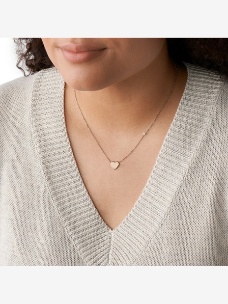 Fossil Дамски стоманен медальон Fossil JF03081791