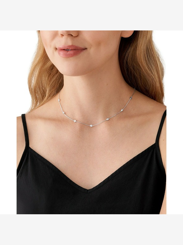 Michael Kors Дамско сребърно колие Michael Kors MKC1714CZ040