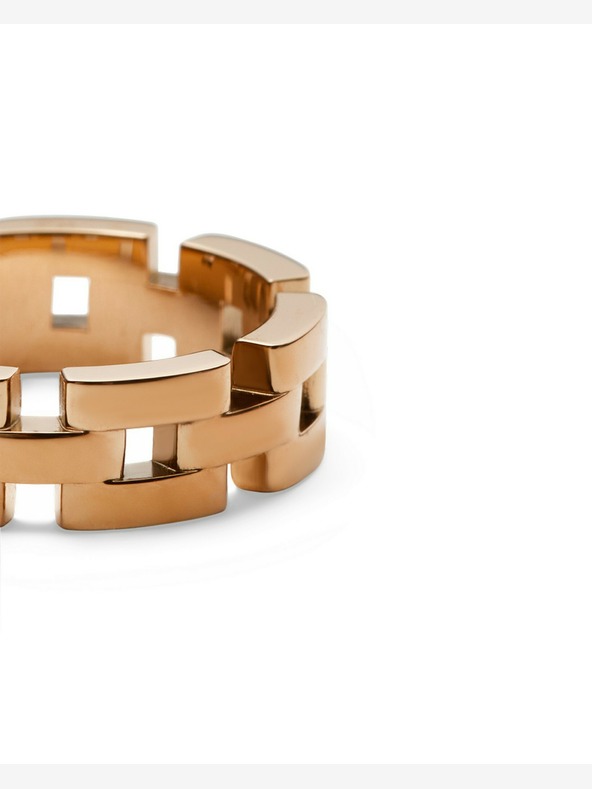 Daniel Wellington Пръстен Daniel Wellington от стомана с 3 връзки в розово злато