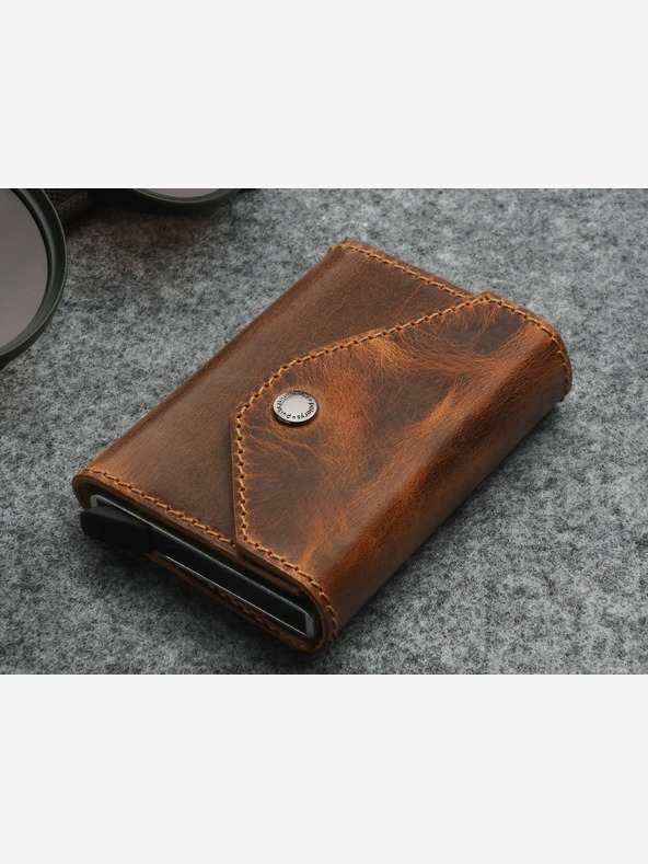 Pularys Мъжки кожен портфейл Pularys - кафяв