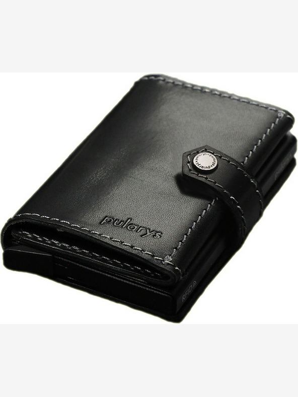 Pularys Pularys мъжки кожен портфейл Hiker Black 211114101