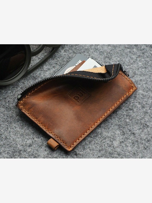 Pularys Pularys Мъжки кожен портфейл Oldtimer Slim Brown