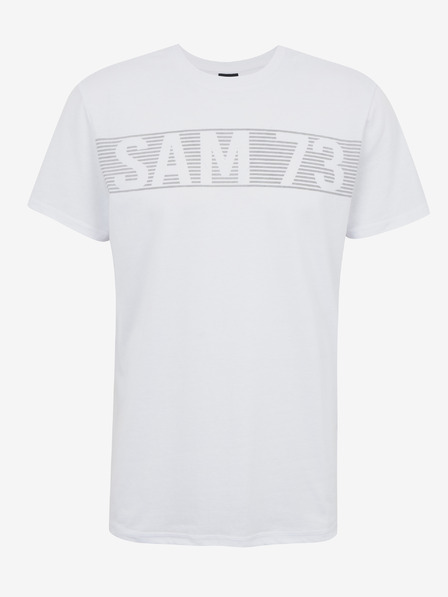 Sam 73 Бяла мъжка тениска с дълъг ръкав SAM 73 Barry