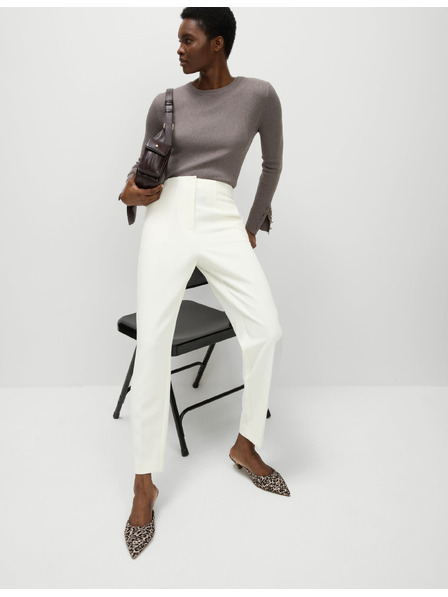 Marks & Spencer Заострен панталон до глезена Marks&Spencer в бяло