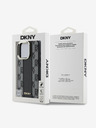 DKNY DKNY PU кожа Кариран модел Magsafe заден капак за iPhone 16 Pro черен