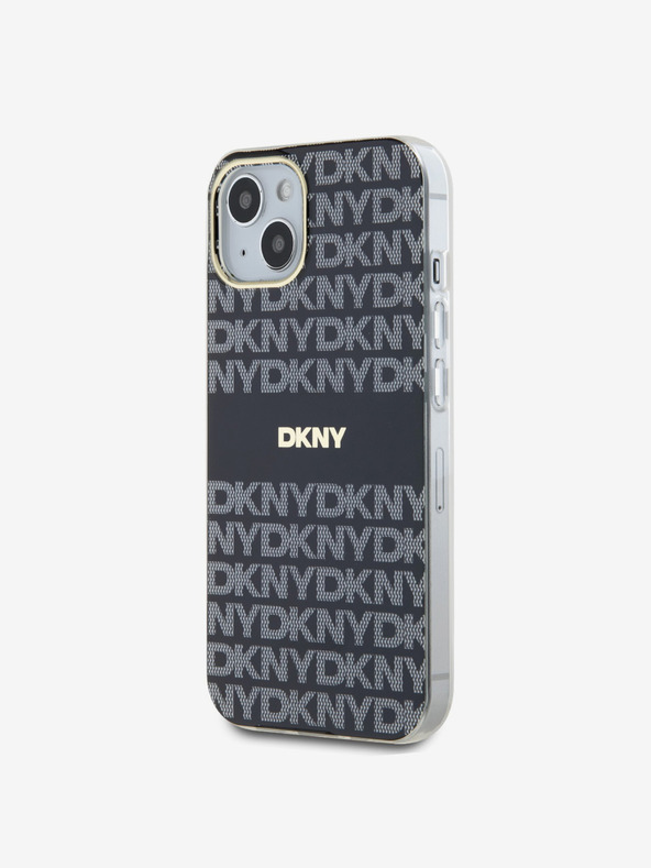 DKNY PC/TPU Repeat Pattern Tonal Stripe Magsafe заден капак за iPhone 13 черен DKNY