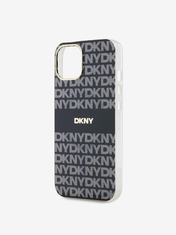 DKNY PC/TPU Repeat Pattern Tonal Stripe Magsafe заден капак за iPhone 13 черен DKNY