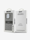DKNY DKNY PU кожа с повтарящ се десен с тонове ивици заден капак за iPhone 16 Pro Max Бежов