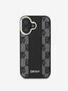 DKNY DKNY PU кожа кариран модел Magsafe заден капак за iPhone 16 Plus черен