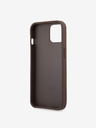 Guess Guess PU 4G Метален заден капак с лого за iPhone 13 Brown