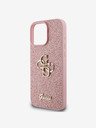 Guess Guess PU Fixed Glitter 4G Metal Logo Back Cover за iPhone 16 Pro Max Pink