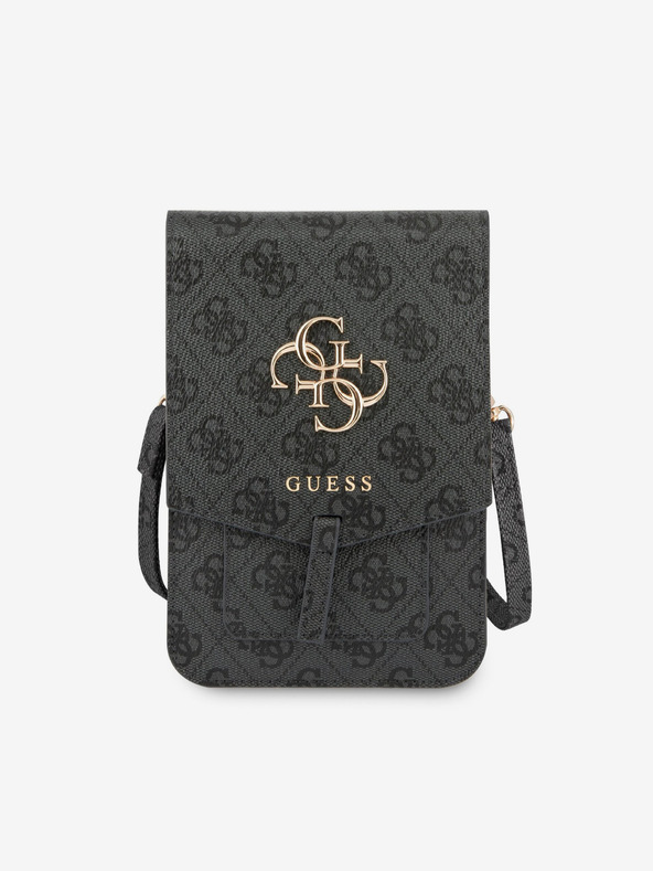 Guess PU 4G Metal Logo Taška na Telefon Grey Калъф за телефон