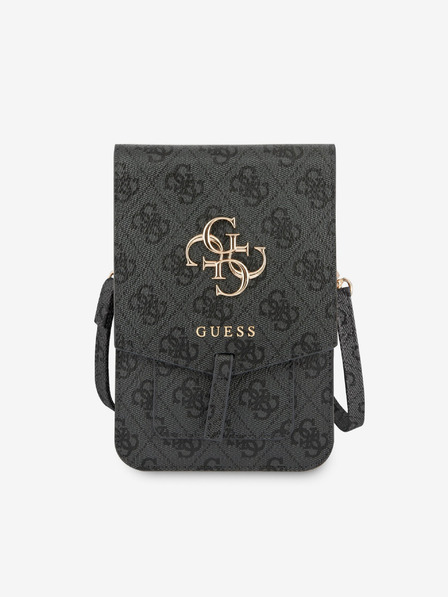 Guess PU 4G Metal Logo Taška na Telefon Grey Калъф за телефон