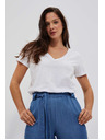 Moodo Бяла дамска тениска Moodo