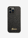 Guess Guess PC/TPU Glitter Flakes Metal Logo Back Cover за iPhone 14 Pro Max Black