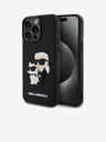 Karl Lagerfeld 3D каучук Karl and Choupette Заден капак за iPhone 13 Pro Max Black Karl Lagerfeld