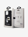 Karl Lagerfeld 3D каучук Karl and Choupette Заден капак за iPhone 13 Pro Max Black Karl Lagerfeld