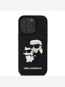 Karl Lagerfeld Karl Lagerfeld PU Saffiano Karl and Choupette Заден капак за iPhone 16 Pro Max Black