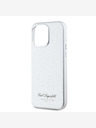 Karl Lagerfeld Заден капак Grained PU Hotel RSG за iPhone 15 Pro Grey Karl Lagerfeld