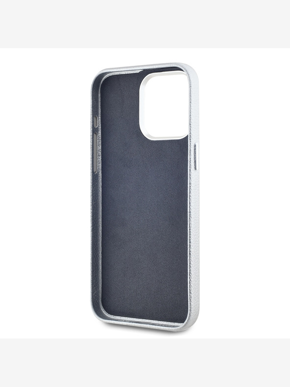 Karl Lagerfeld Заден капак Grained PU Hotel RSG за iPhone 15 Pro Grey Karl Lagerfeld
