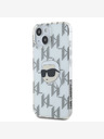 Karl Lagerfeld Karl Lagerfeld IML галванизиран заден капак Karl Head за iPhone 15 Прозрачен