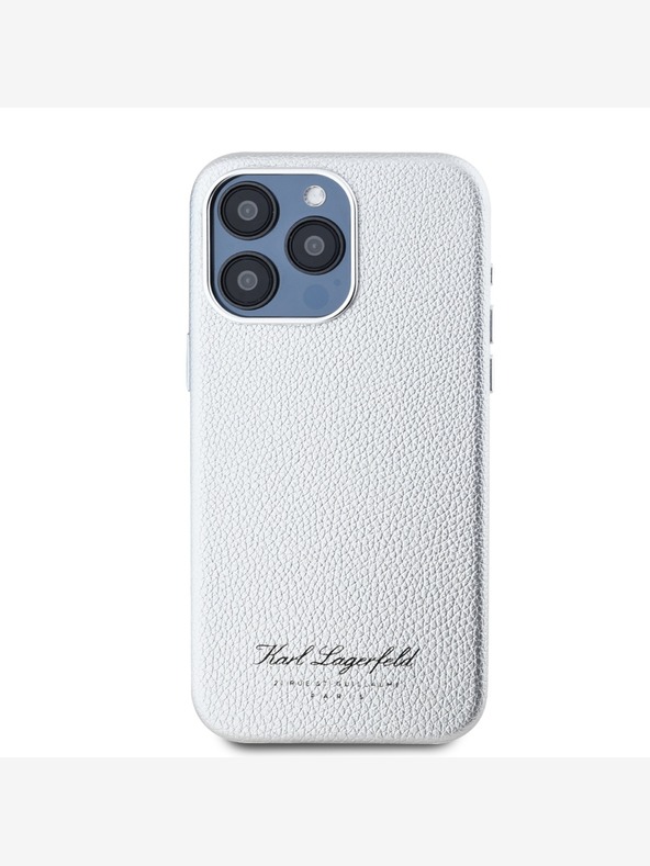 Karl Lagerfeld Заден капак RSG за iPhone 15 Pro Max Grey Karl Lagerfeld
