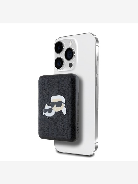 Karl Lagerfeld Карл Лагерфелд Релефна глава на K&CH MagSafe Powerbank 5000mAh Black